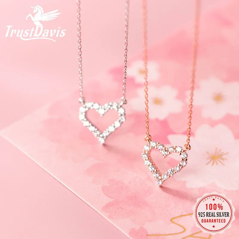 Romantic Heart  Pendant Choker Necklace DS1016