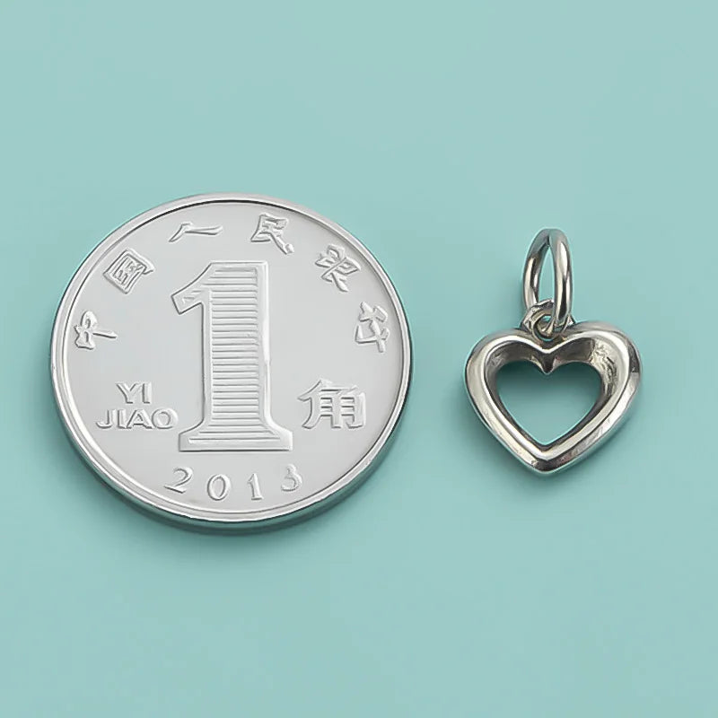 Hollow Heart Charm Pendant for Women Handmade DIY Accessories Jewelry DZ1032