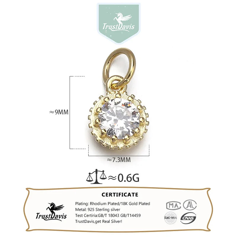 Fashion Round Zircon Charm Pendant DZ1771