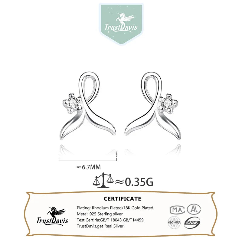 Fashion Sweet Fishtail Zirconia Earrings DS4750