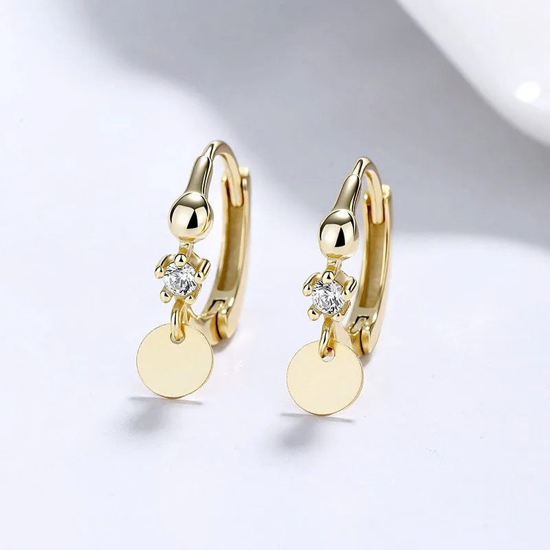 Round Zircon Hoop Earrings DS5007