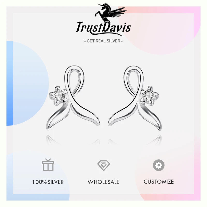 Fashion Sweet Fishtail Zirconia Earrings DS4750