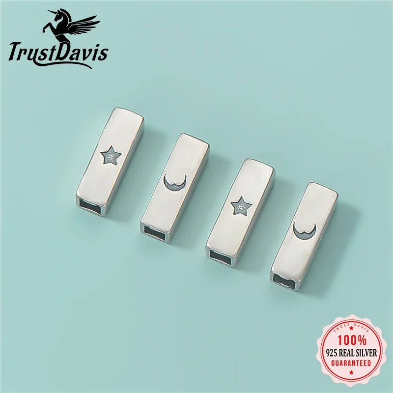 Square Moon and Sun Tube Charm Pendant Handmade DIY Accessories DZ1686