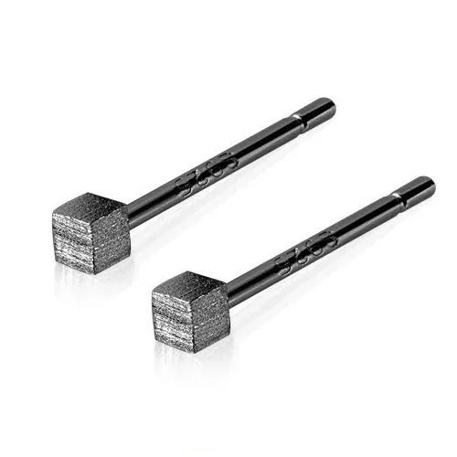 Sweet Mini Wire Drawing Square Stud Earrings DS2112