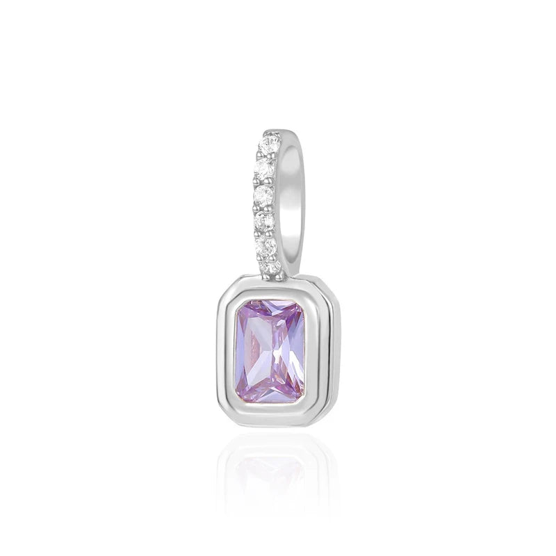 TSquare Colored Zircon Charm Pendant  DZ1695