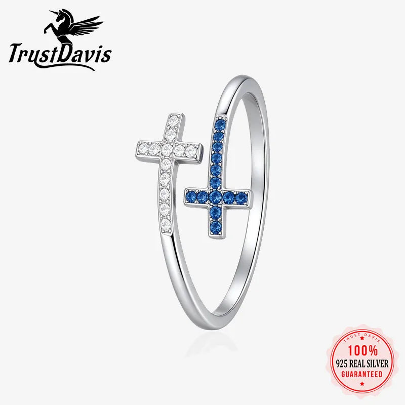 Silver Cross Open Ring DS5026