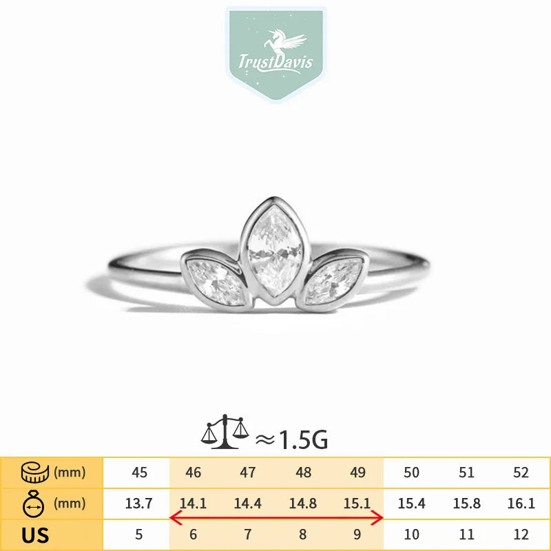 Fashion Simple Clover Flower Zircon Ring DS4760