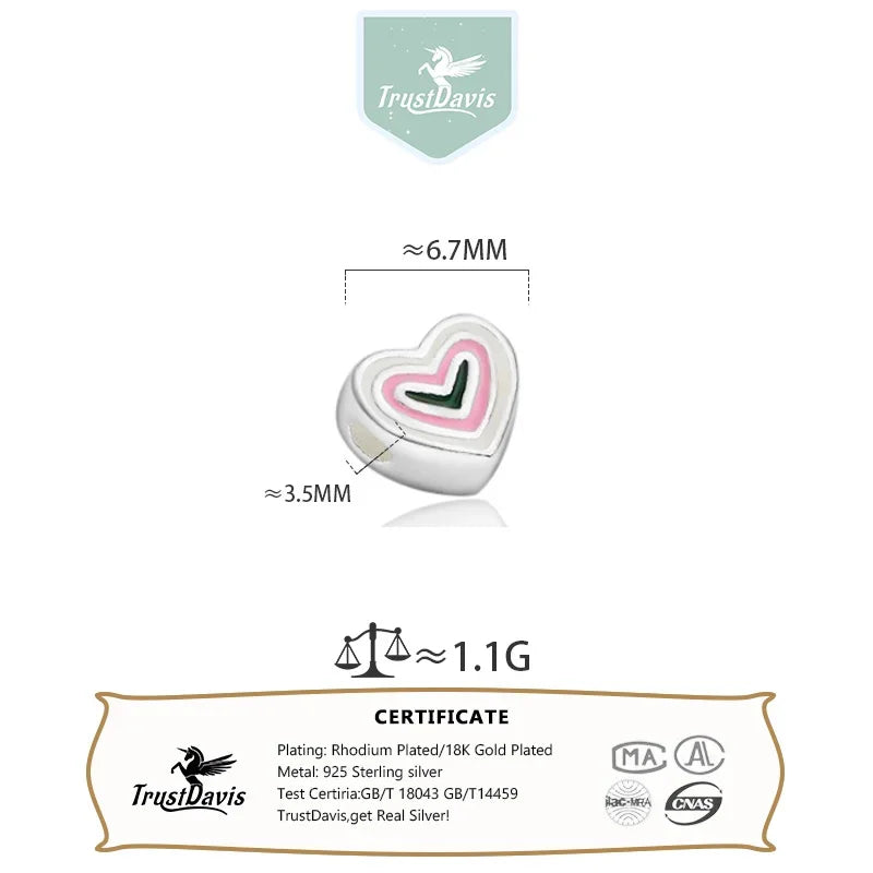 Heart Charm Pendant Handmade DIY Accessories Jewelry DZ1683
