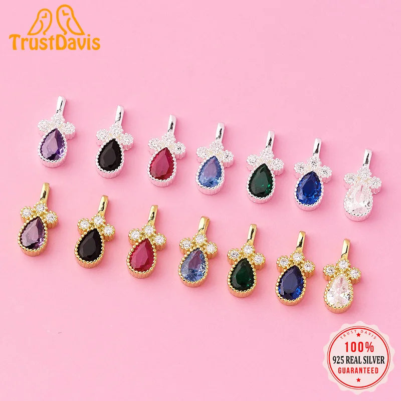 Zircon Water Droplets Charm Pendant  DZ1658