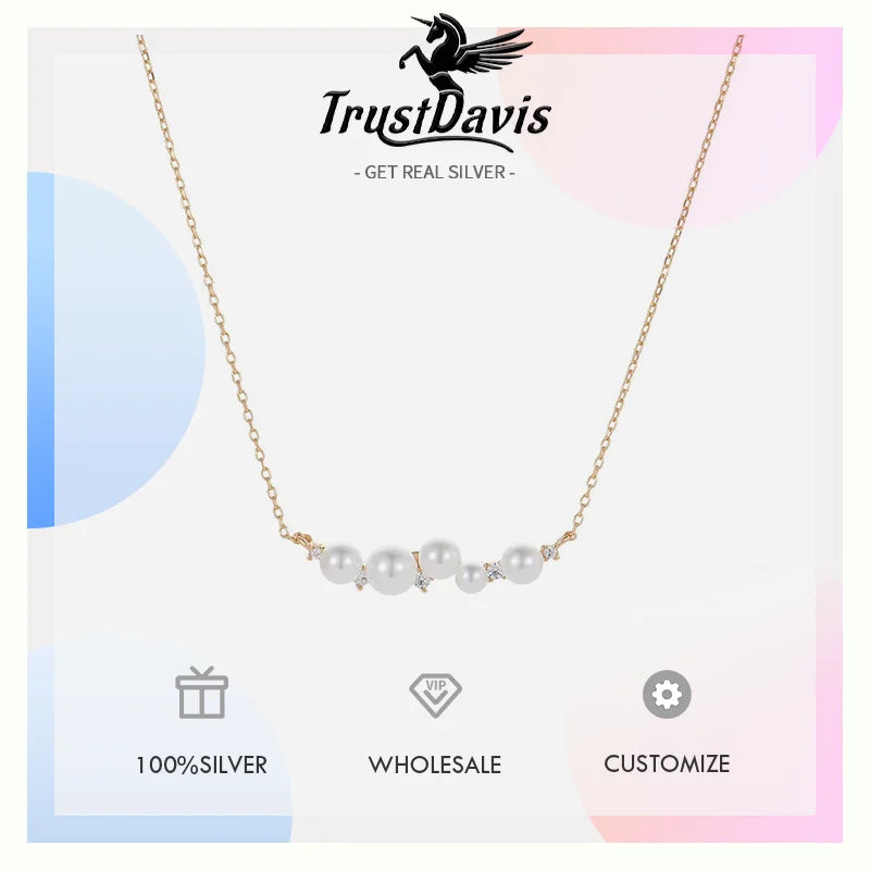 Pearl and Zircon Necklace DS4823