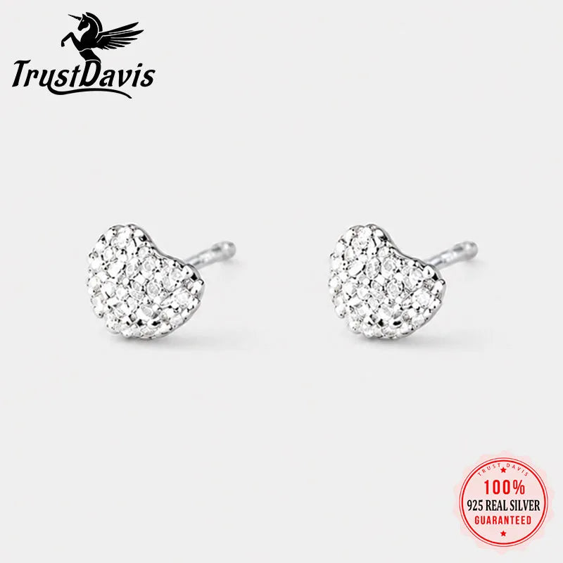 Heart-shaped Zircon Earrings DS4901