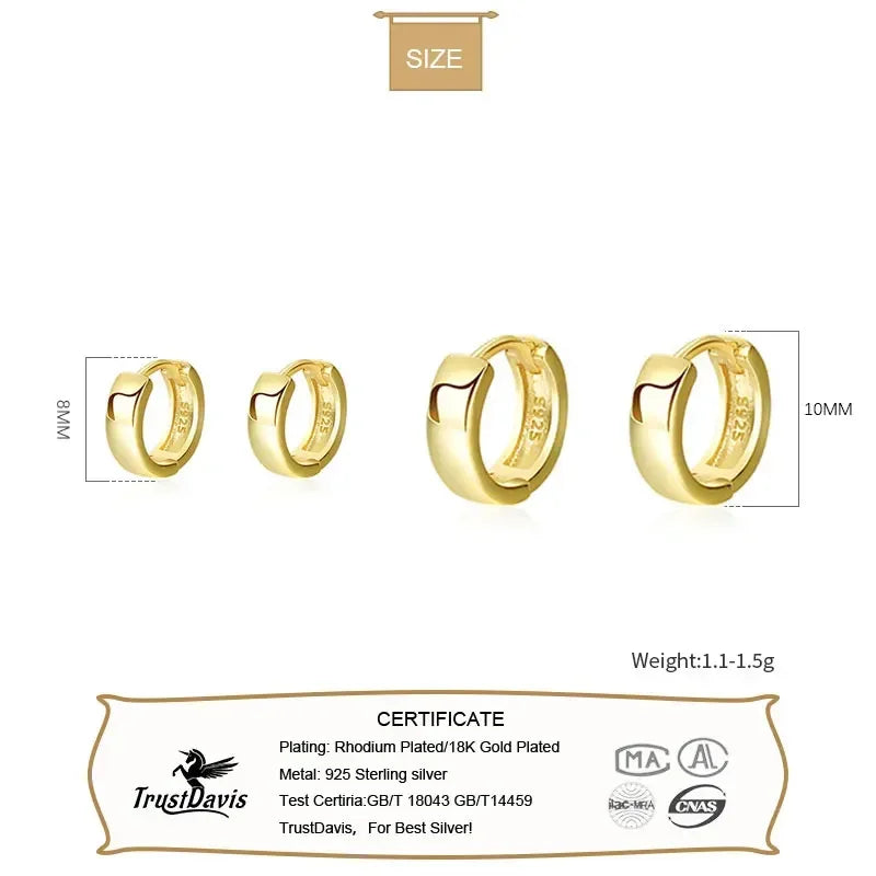 18K Gold Mini Hoop Earring LB132