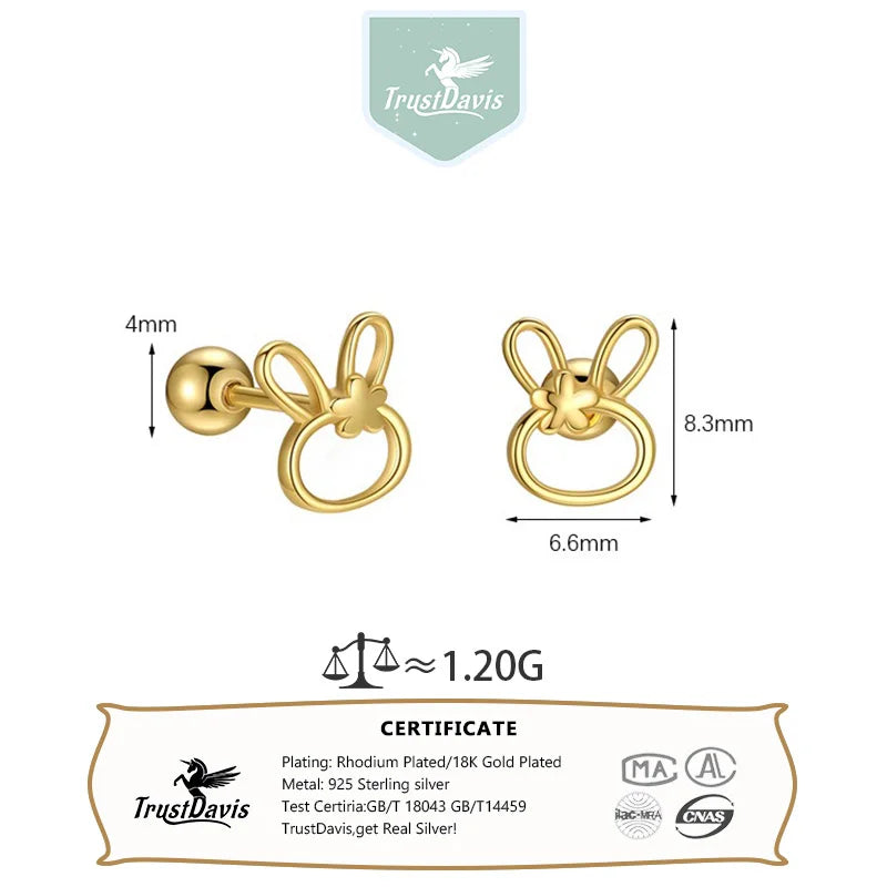 Fashion Rabbit Screw Earrings DS4671