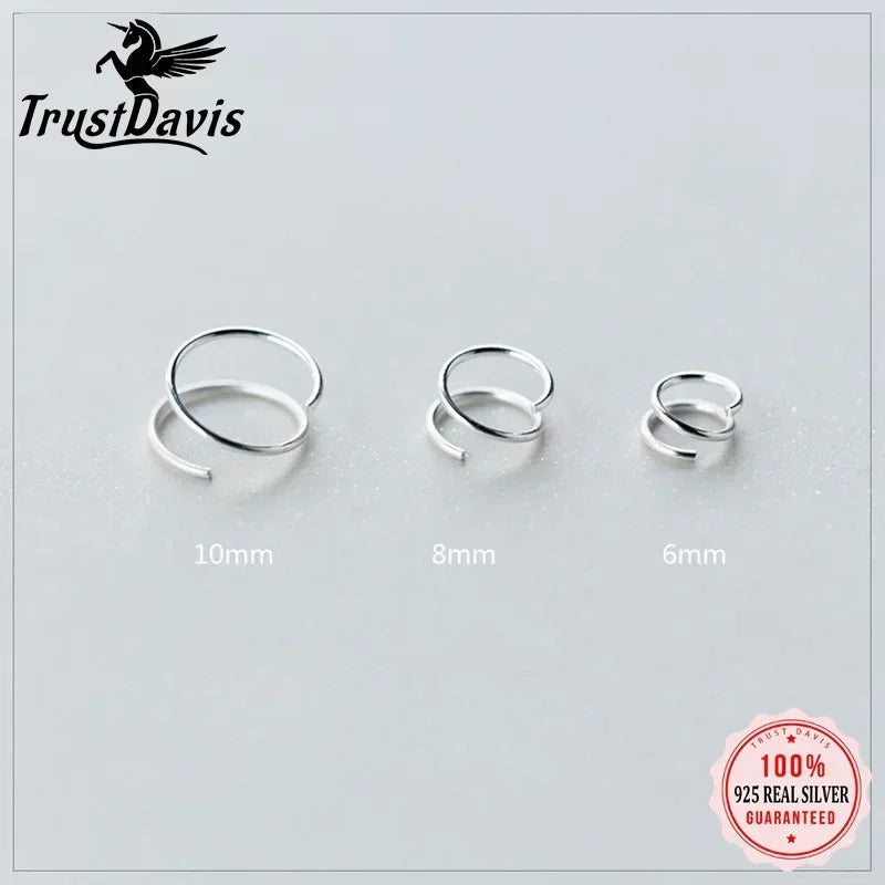 Small Ear Bones Ear Buckle Ring Double Ring Earrings DS449
