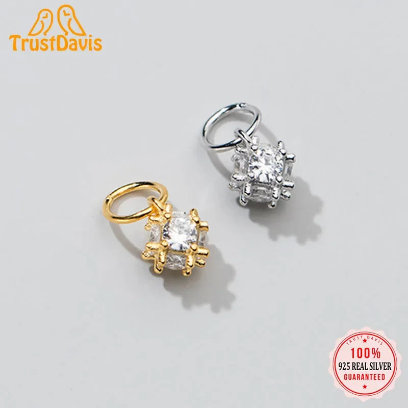 Irregular ShinyCZ Charm Pendant  DZ297