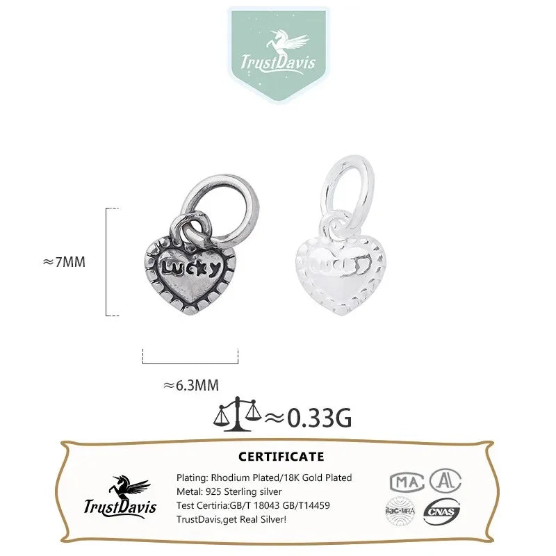 Heart Charm Pendant Handmade DIY Accessories DZ1646