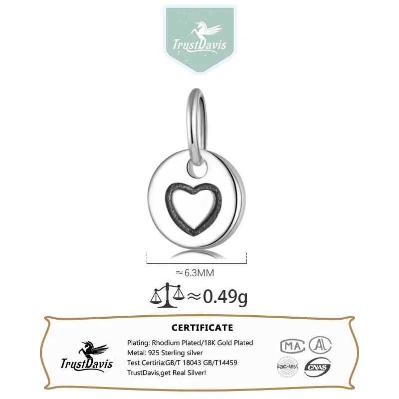 Love Small Round Card Pendant DIY Necklace Bracelet Accessories DZ713