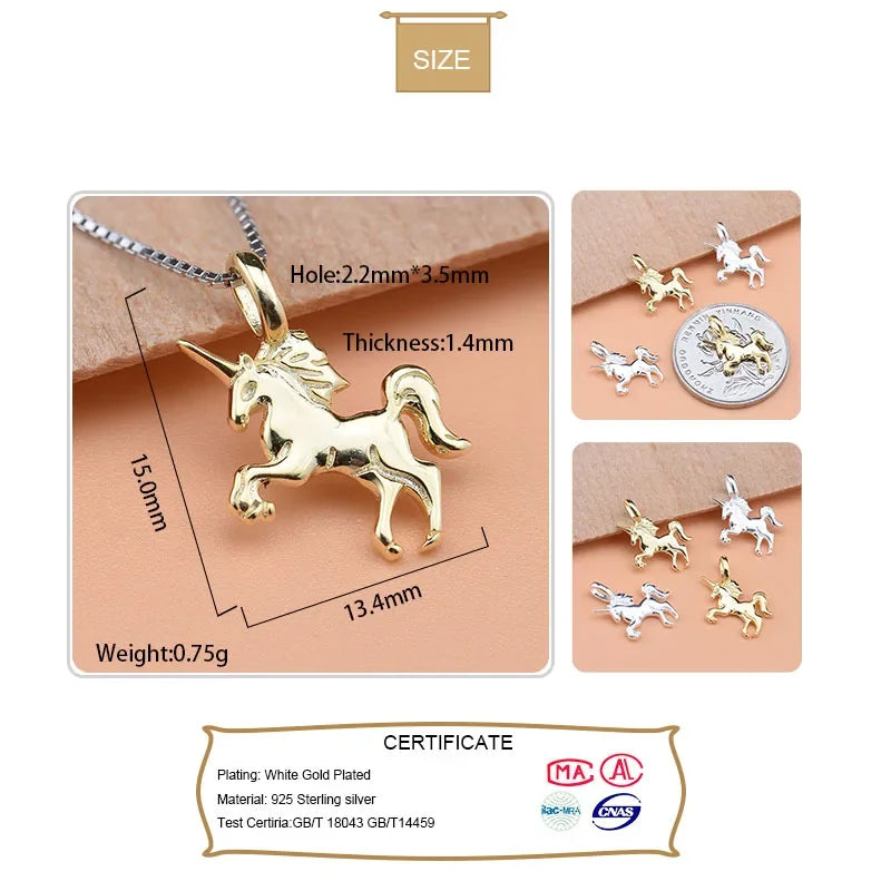 Animal Pegasus Unicorn Charms Pendant DIY Accessories Jewelry HY015