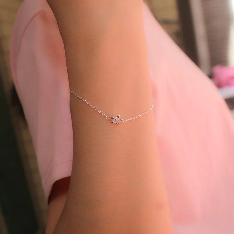 Dazzling Pink Flower Bracelet DT17