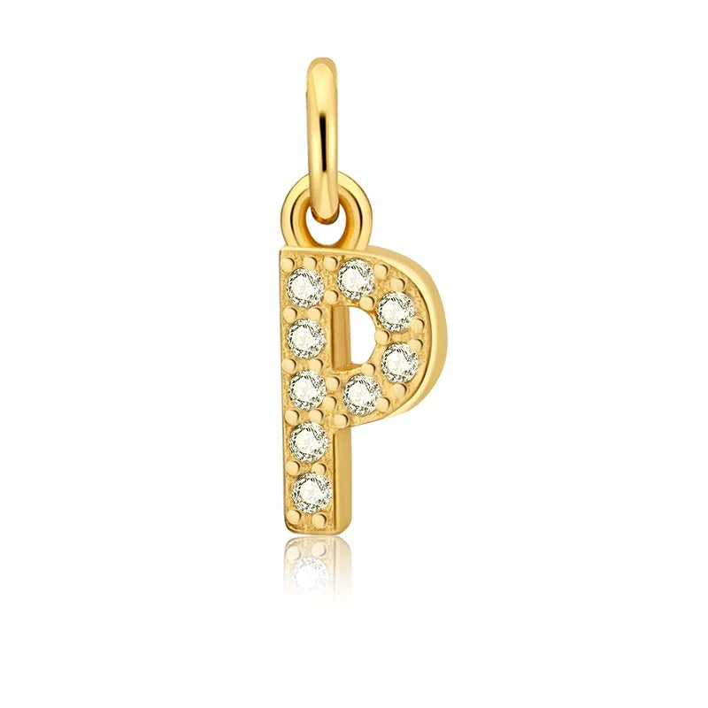 26 Letter Pendant Shiny Charm Pendant DIY Accessories Jewelry DZ423