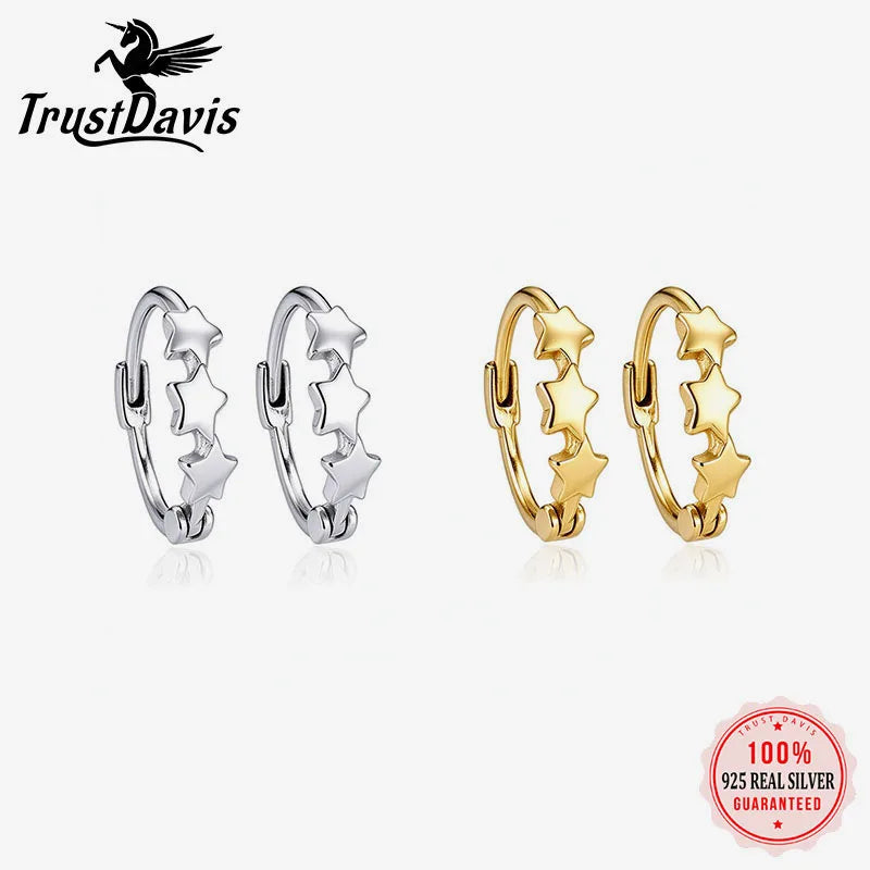 Smooth Stars Hoop Earrings DS5021