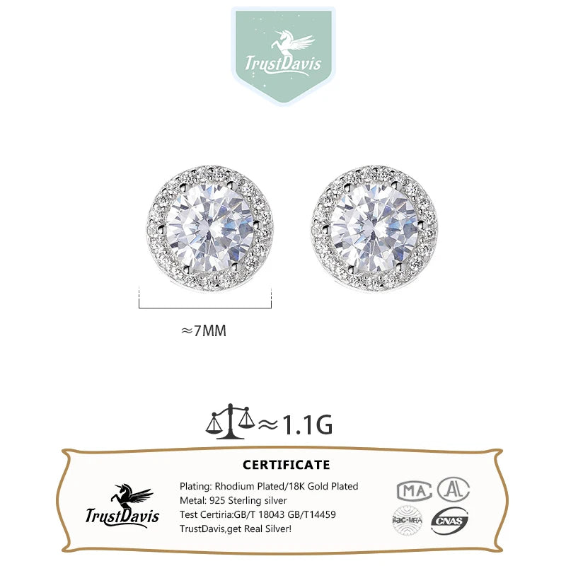 Round 7/8/9mm Stud Earrings  DS4773
