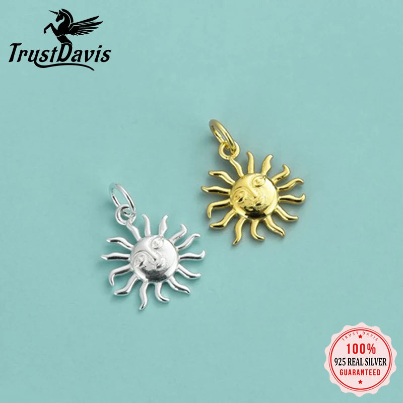 Sun Face Charm Pendant Handmade DIY Accessories DZ1712