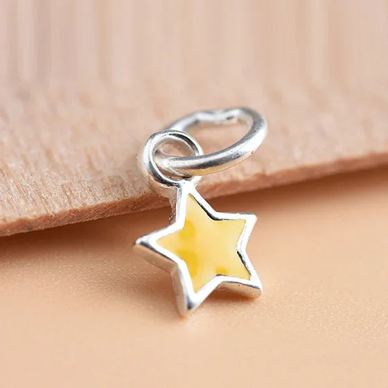 Yellow Star Charm Pendant  HY126