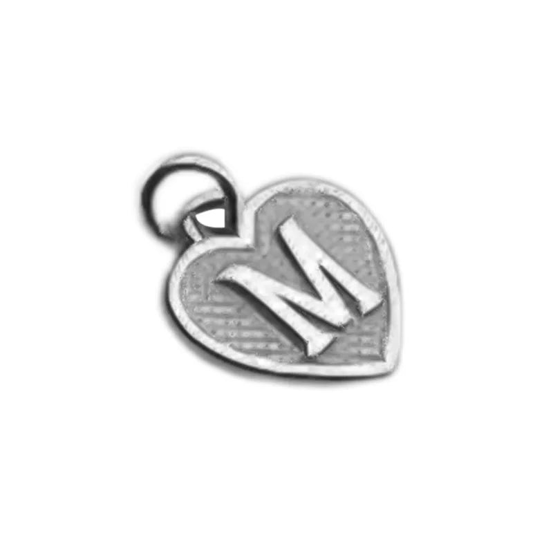 TrustDavis Real 925 Sterling Silver Name Necklace 26 Heart DIY Accessories Pendant for Women Wedding Clavicle Jewelry DZ1795