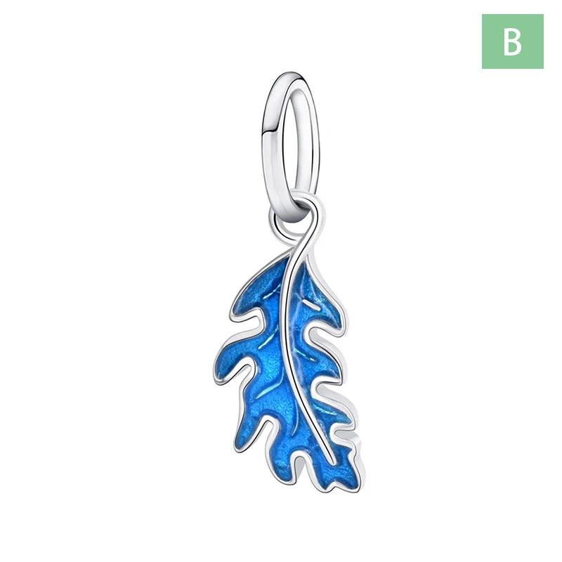 TrustDavis 2024 Real 925 Sterling Silver Fashion Sweet  Animals Heart Plant Pendant Handmade DIY Accessories Fine Jewelry DS3980