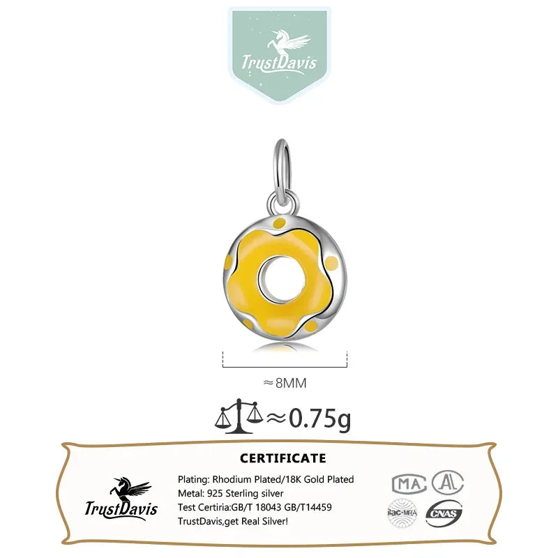 Colour Glaze Donuts Pendant Handmade DIY Accessories HY855