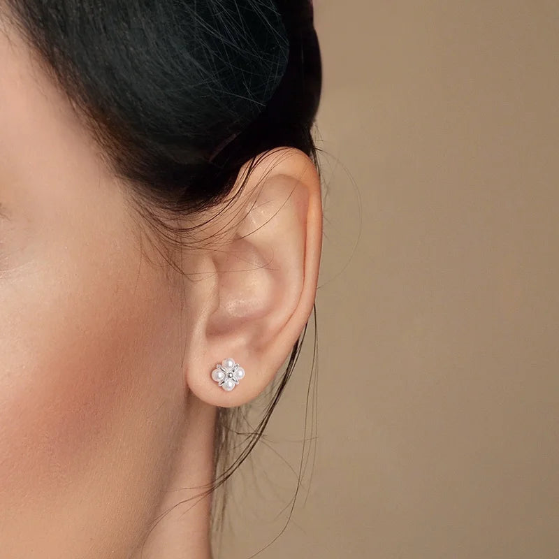 Pearl Screw Stud Earrings DS3506