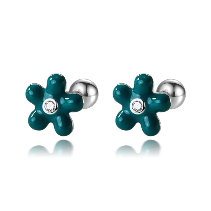 Color Flower Zircon Earrings DS3973