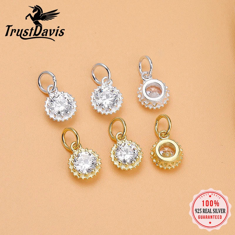 Fashion Round Zircon Charm Pendant DZ1771