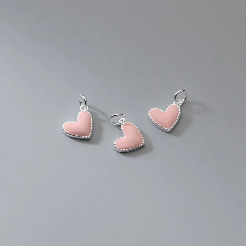 Heart Pendant DIY Necklace Bracelet Accessories Fine Jewelry Gift HY990