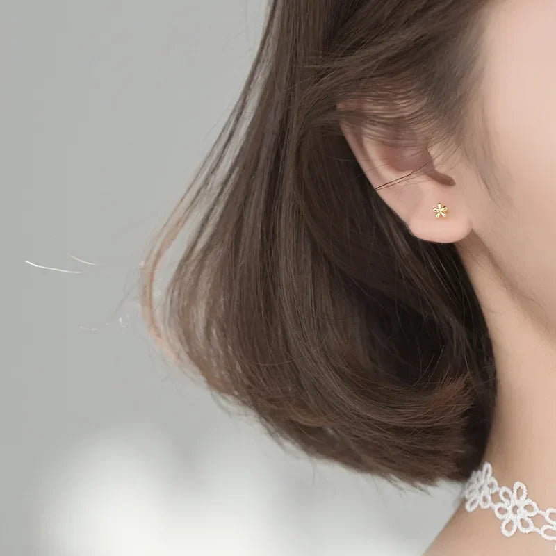 Mini Flower Charm Stud Earrings  DA1377