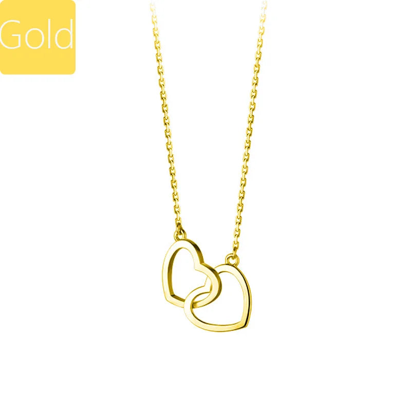 Romantic Double Heart Necklace DB286
