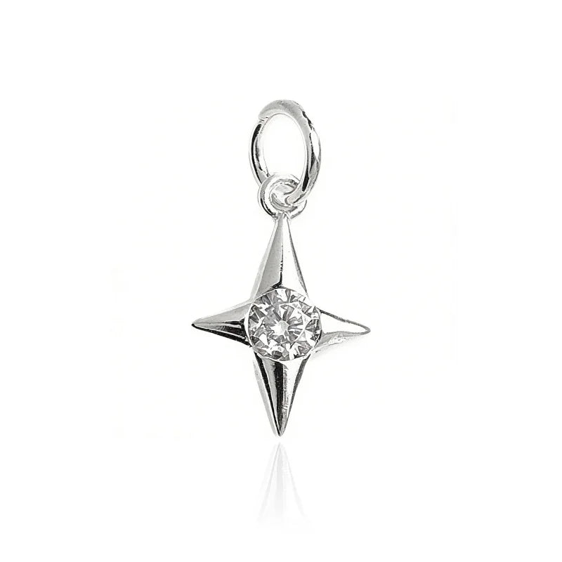 Cross Star Charm Silver Pendant DZ1888