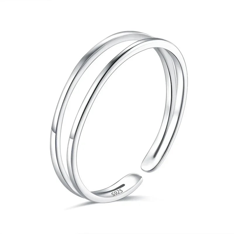 TrustDavis Real 925 Sterling Silver Fashion Knuckle Ring Tail Ring Foot Ring For Women Wedding Party Fine S925 Jewelry DA1947