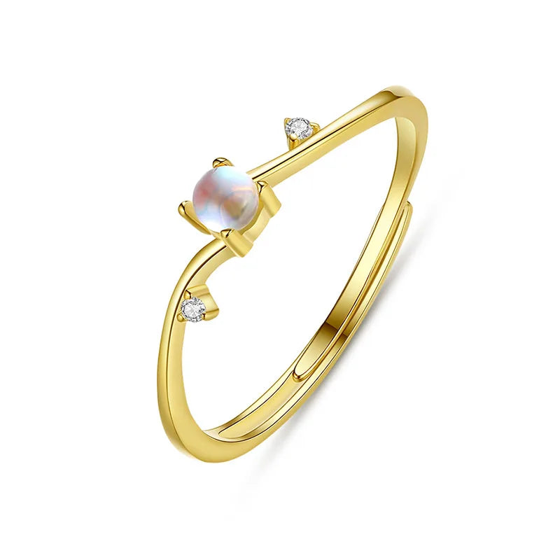 Trustdavis Original 925 Sterling Silver Ring Synthesis Coloured Glaze Opening Rings For Women Wedding Fine S925 Jewelry DA2766