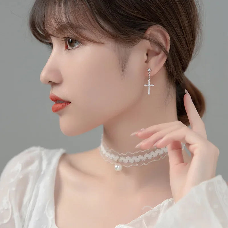 Sweet Charm Cross Stud Earrings DA2797