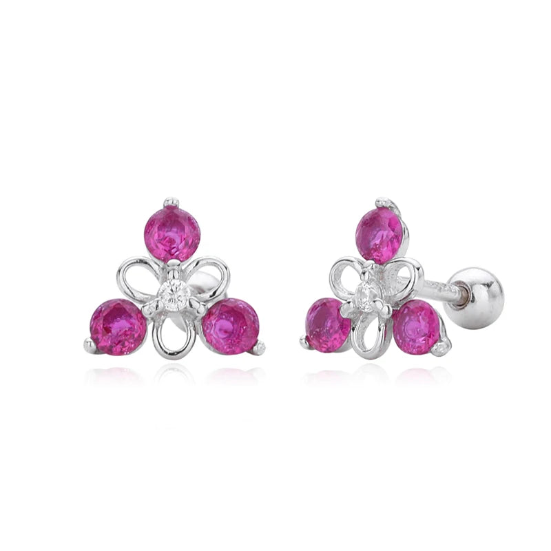 Fashion Simple Triangular Zircon Screw Earrings DS4752