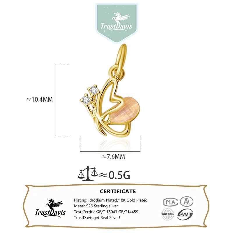 Butterfly Charm Pendant Handmade DIY Accessories DZ1713