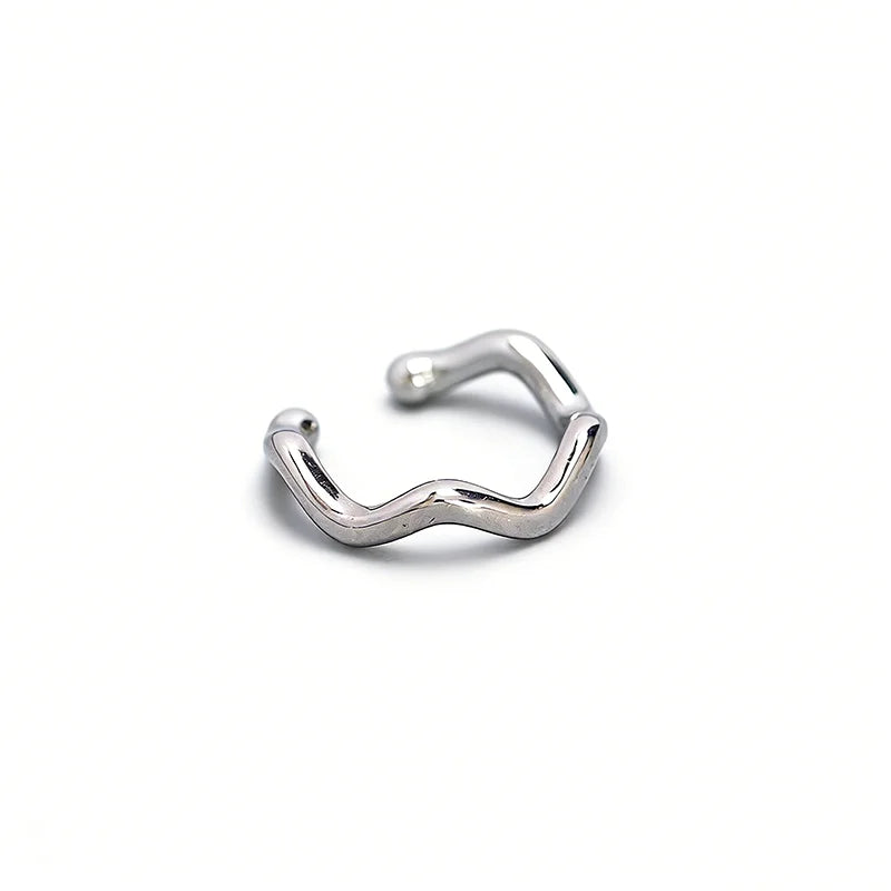 Irregularly Curved Zircon Ear Clips DS4802