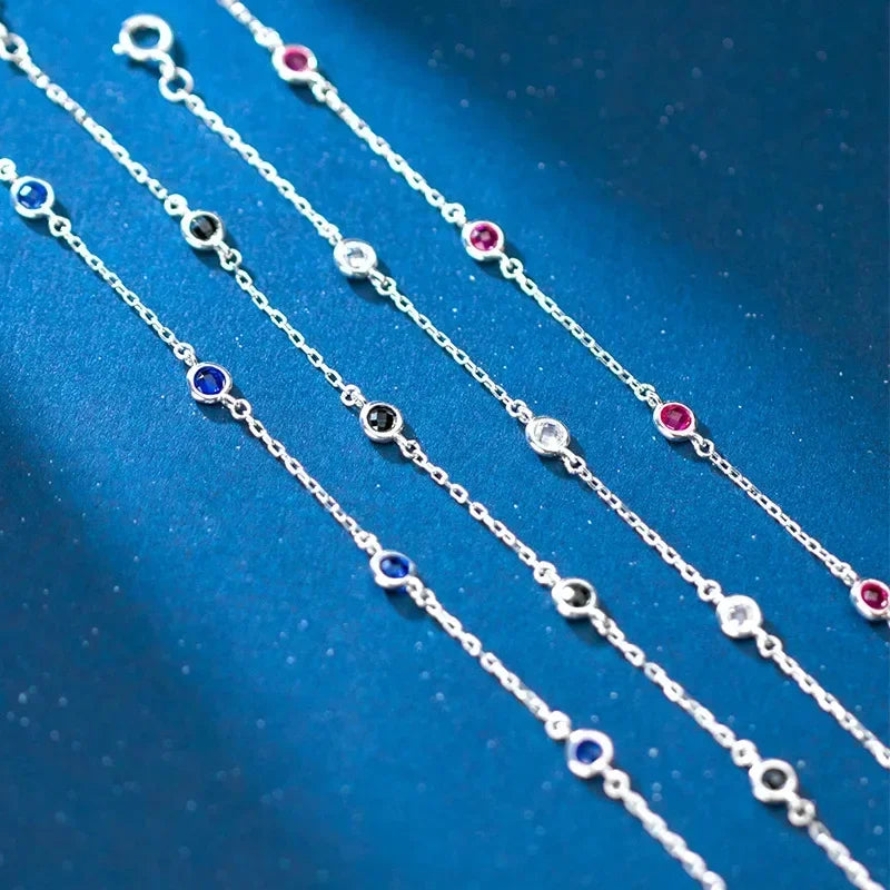 Sweet Round Colour Zircon Bracelet DA2689