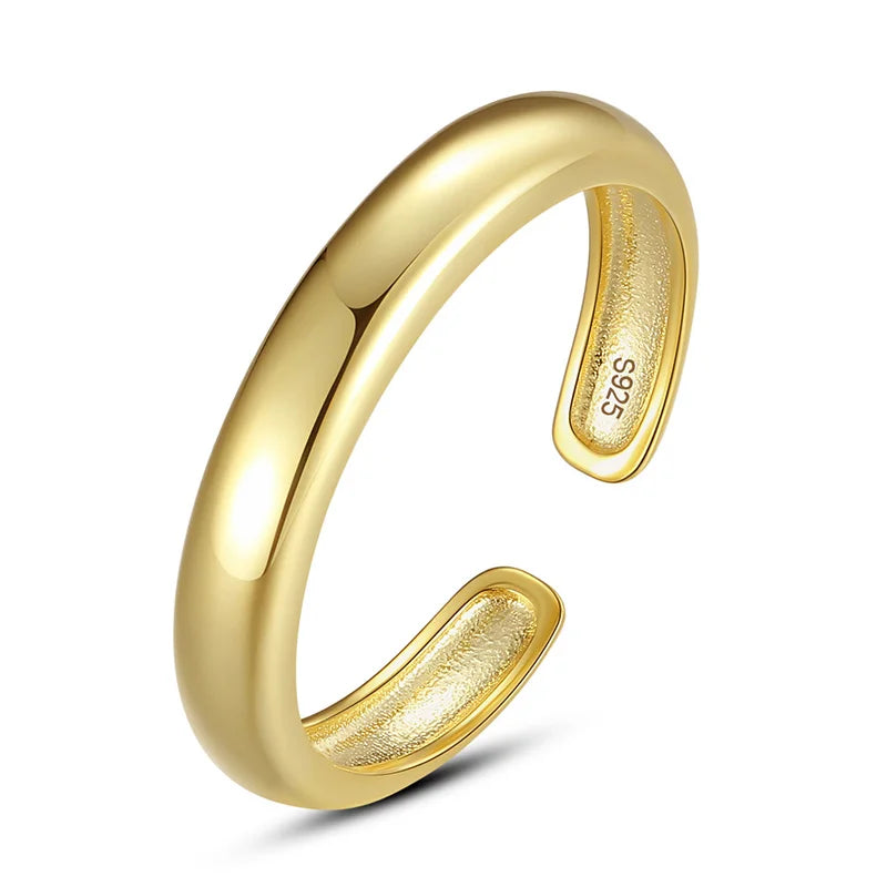 TrustDavis Real 925 Sterling Silver Ring Sweet Smooth Surface Opening Rings for Women Lady Birthday Present Fine Jewelry DG0143