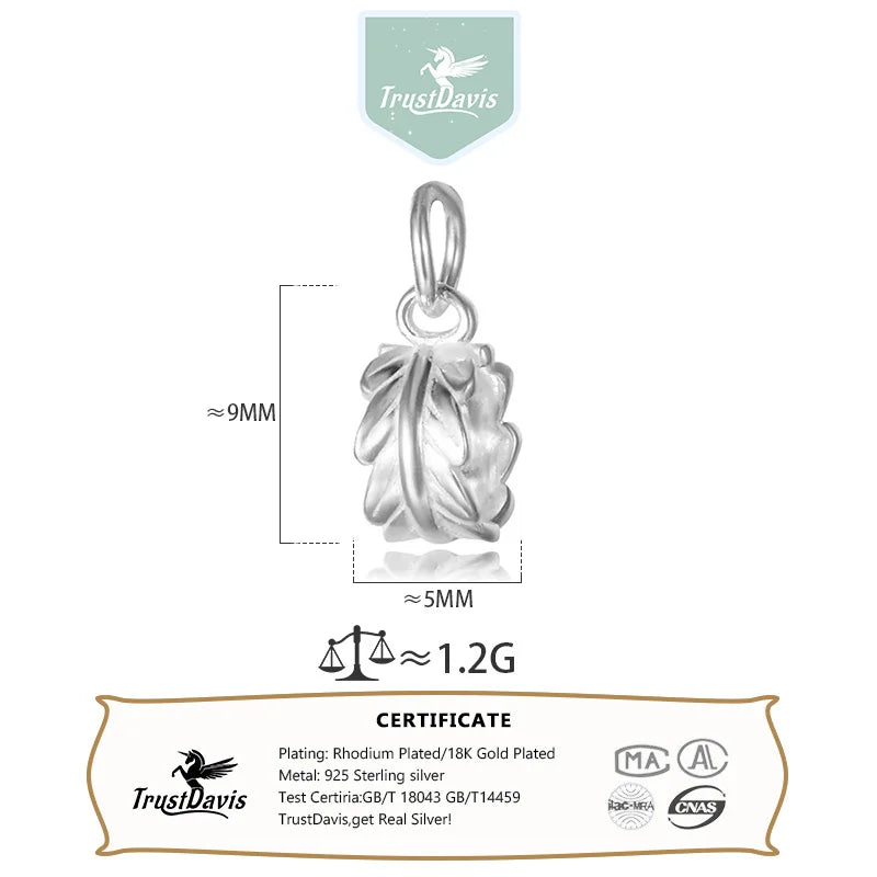 Fashion Circle Leaf Charm Pendant DZ1782