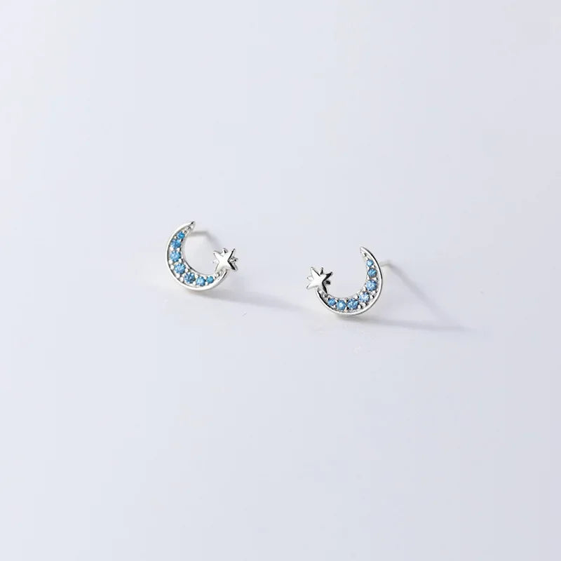 Moon Star Shiny Stud Earrings DA2424