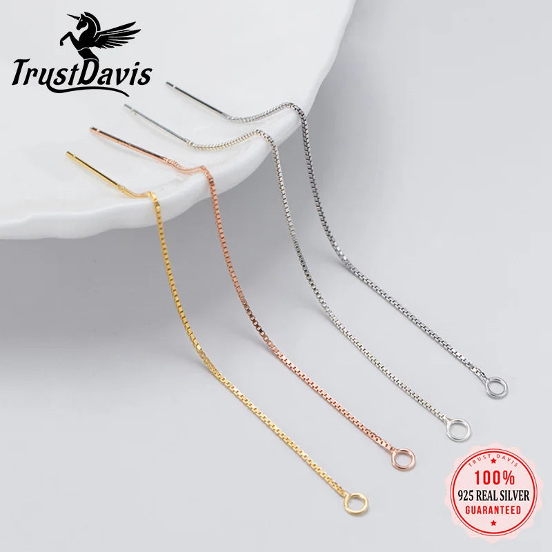 Box Chain Earrings Line Semi-finished Products Handmade DIY Accessories DZ18