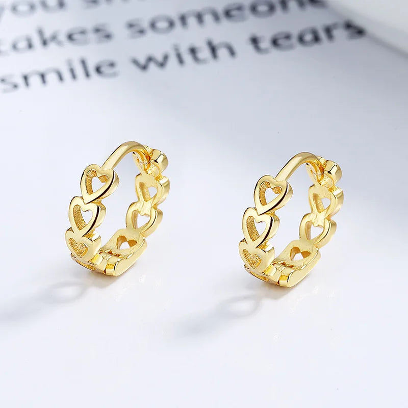 Fashion Romantic Hollow Heart Hoop Earring DA2346